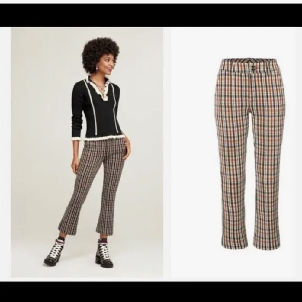 CAbi Multicolor Plaid Ankle Pants